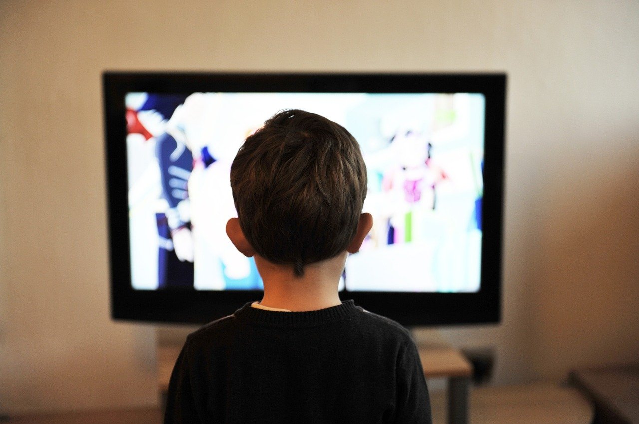 Child seen watching TV