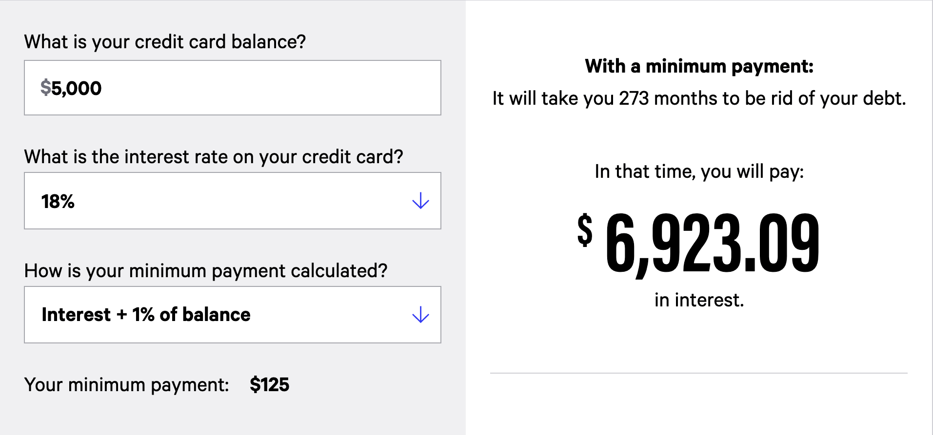 credit card calculator