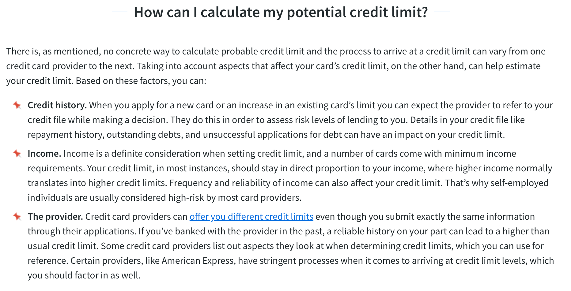 credit card limit calculator