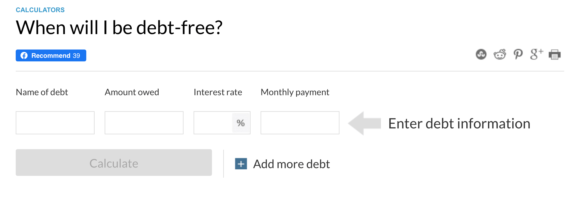 debt calculator