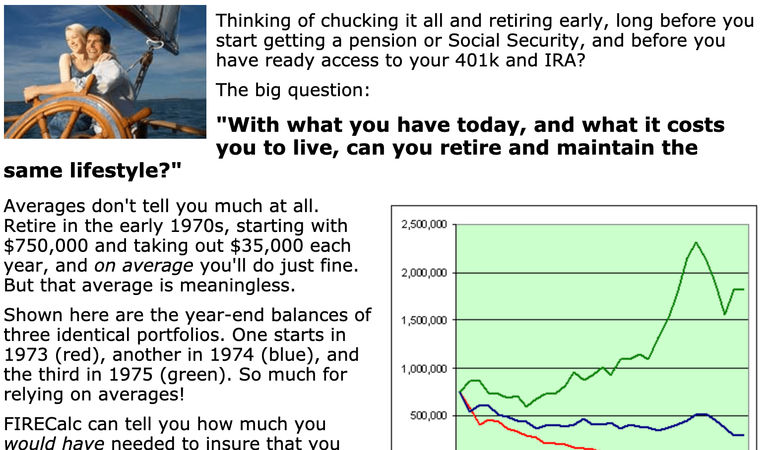 early retirement calculator