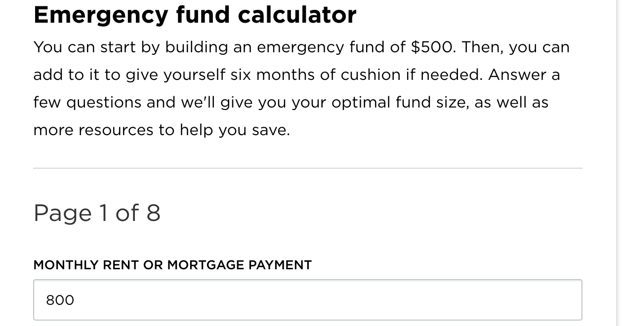 emergency fund calculator