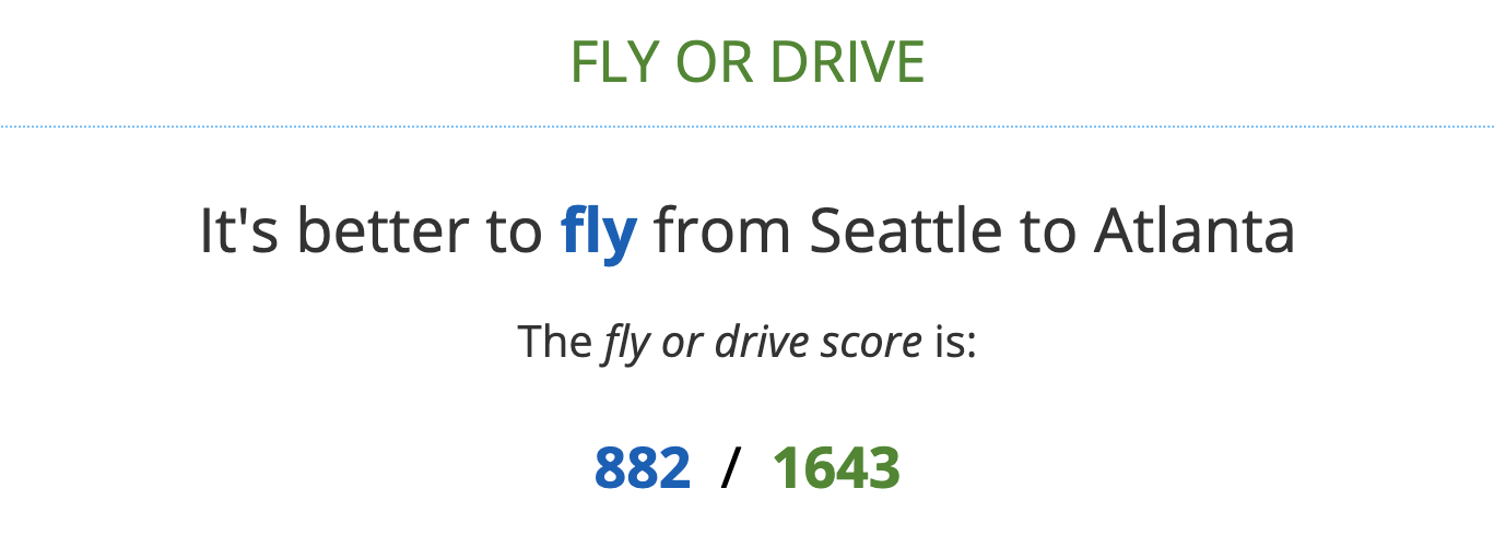 fly or drive calculator