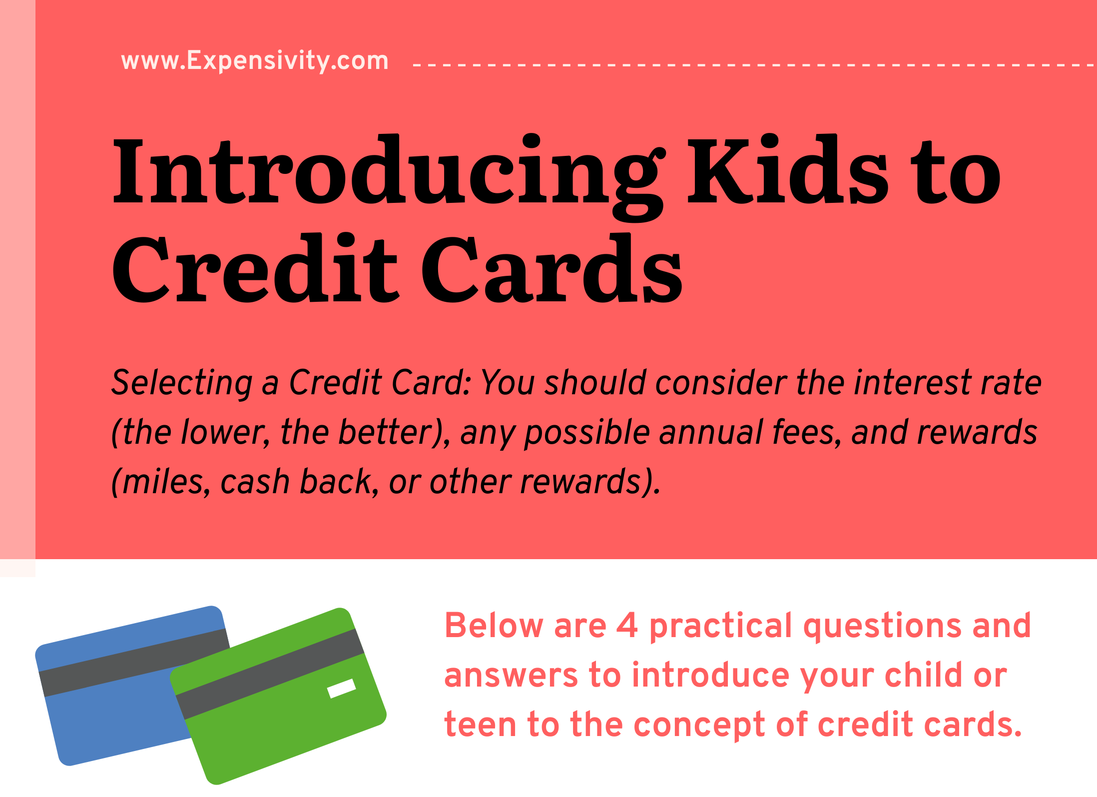 Graphic image on how to introduce credit cards to kids