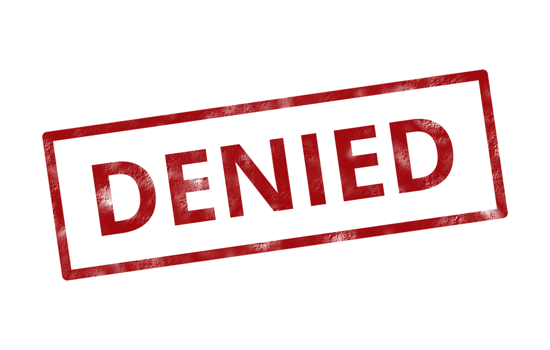 Graphic image with the word "denied"