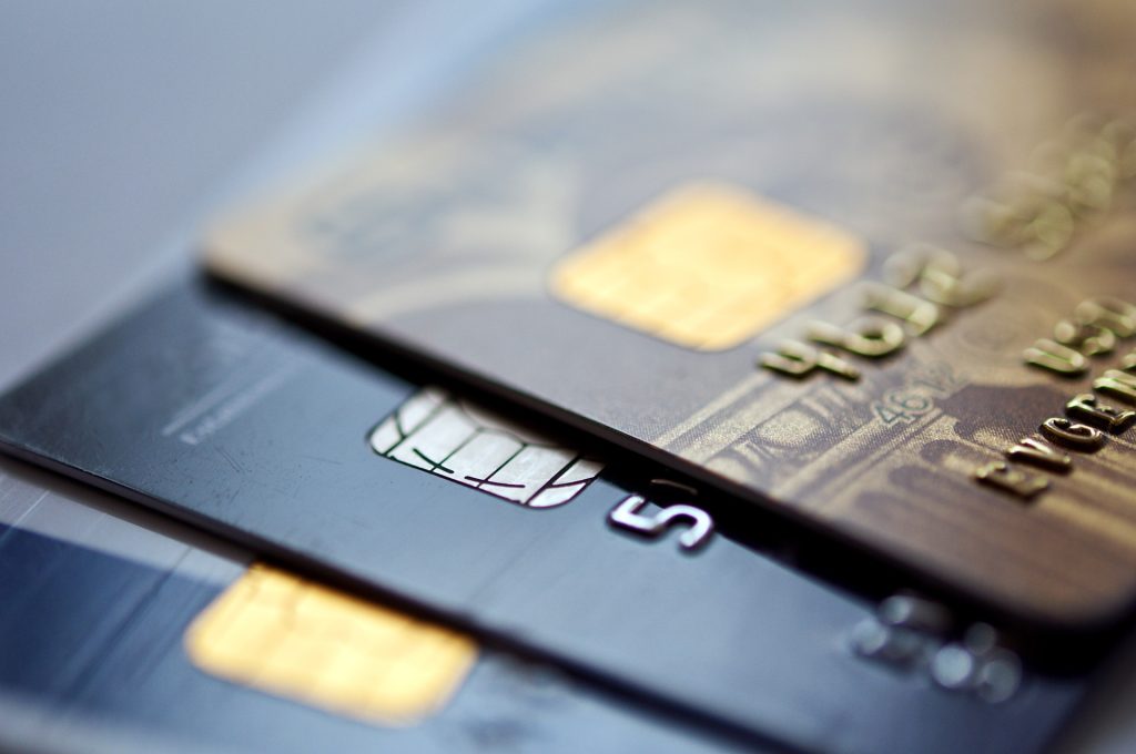 An image of three credit cards