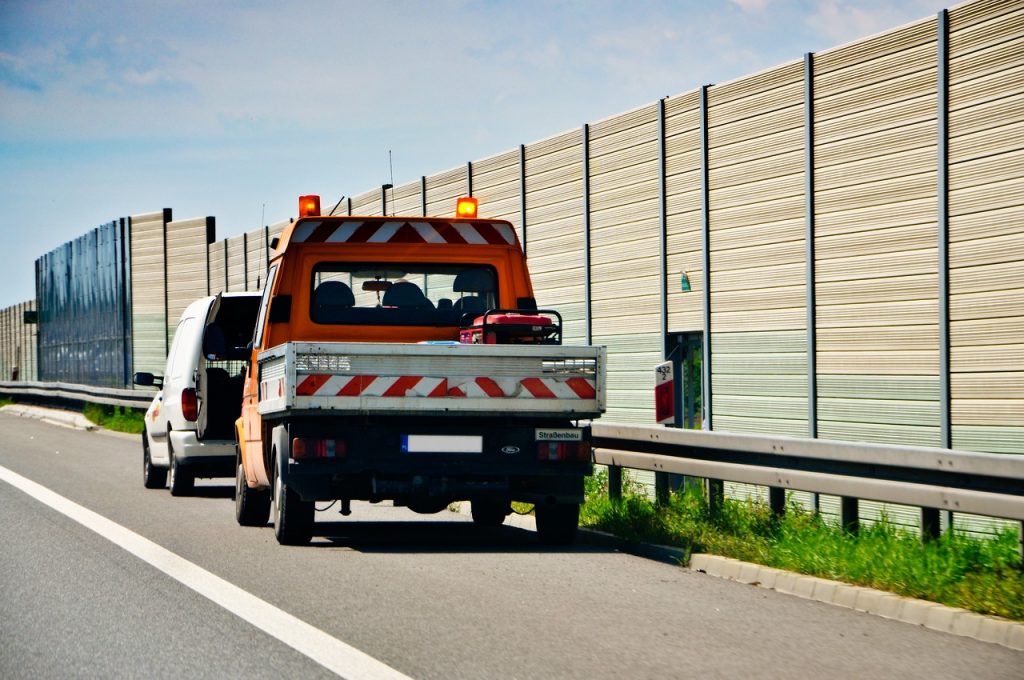 A roadside emergency truck