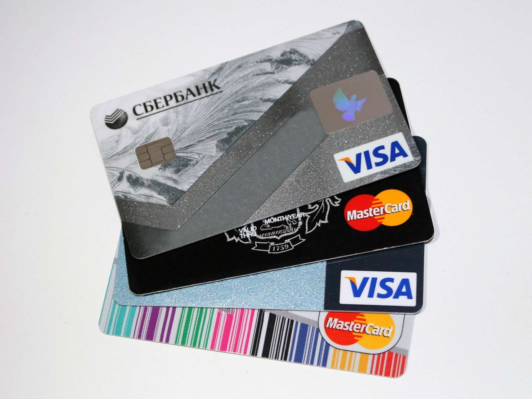 Different kinds of credit cards