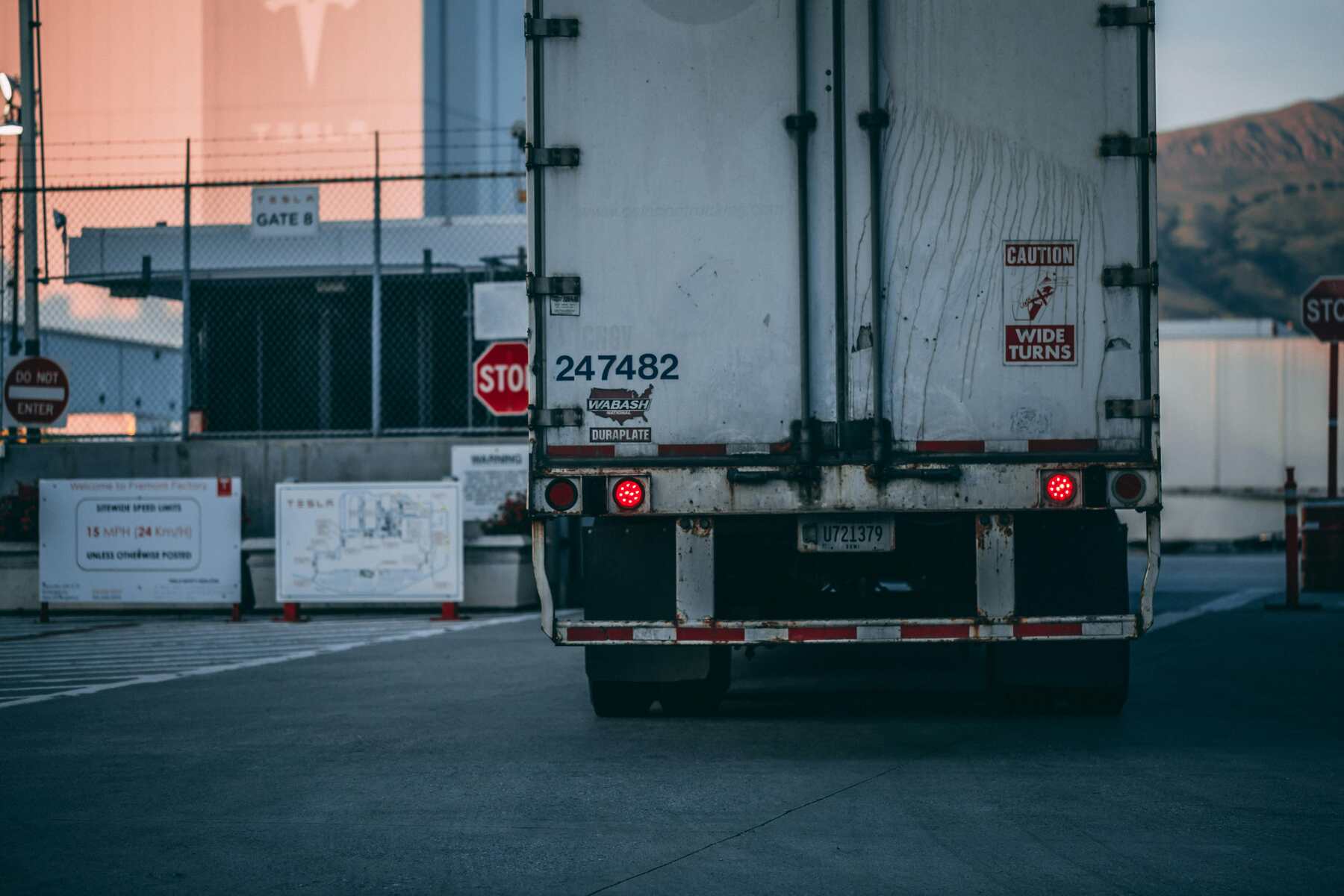 Truck on the road