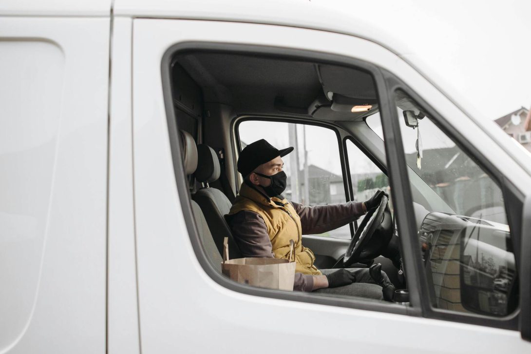 A driver on a truck